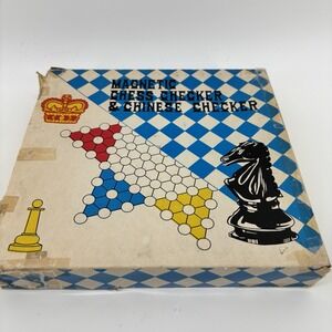 Vintage Plastic Small Chess Home/Travel Board Rare Made In Japan MCM‎